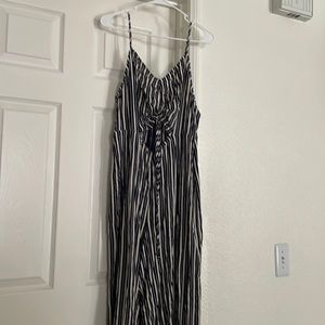 Dark blue and cream jumpsuit